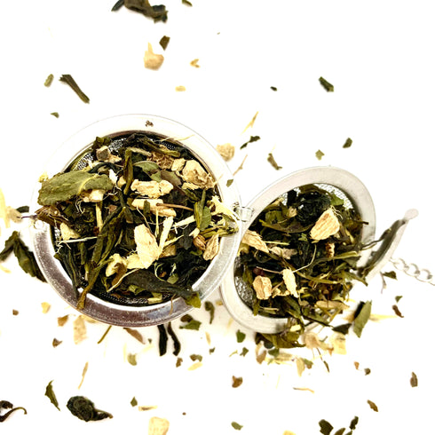 Organic Ginger Mulethi Whole Leaf Green Tea
